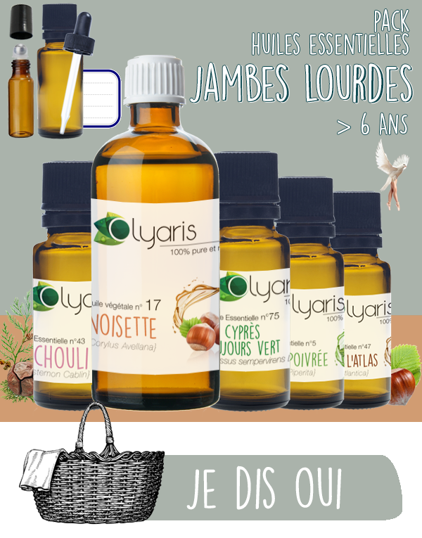 l'huile essentielle de cyprès est utilisée en cas de jambes lourdes, toux  nerveuses manque de tonus